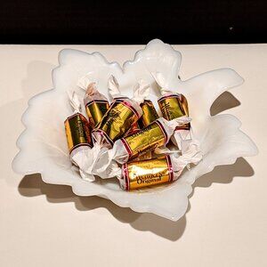 Westmoreland Milk Glass Leaf Candy Dish